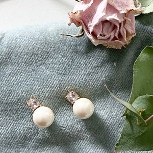 Kate Spade pearl & CZ studs
